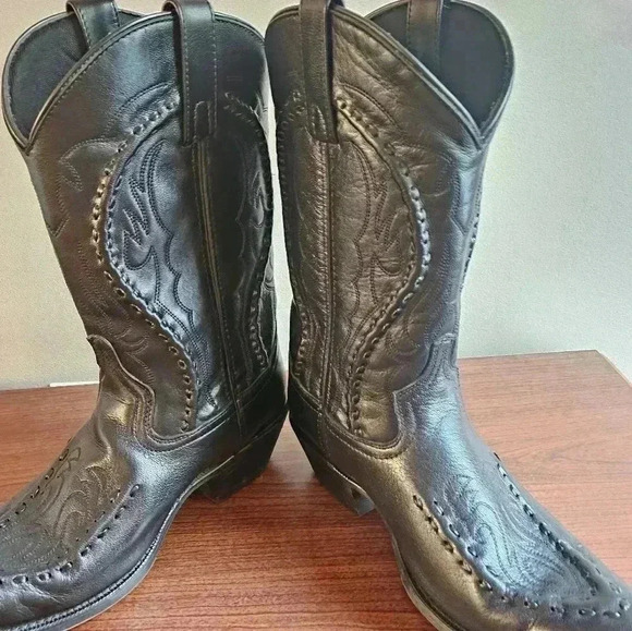 Laredo Dark Leather Western Boots - Picture 2 of 9